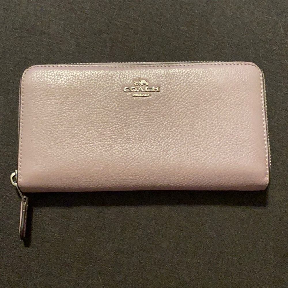 Coach Leather Accordion Zip Wallet